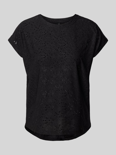 Only T-Shirt mit Lochstickerei Modell 'SMILLA' Black 2