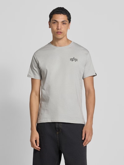 Alpha Industries T-shirt z nadrukiem z logo Jasnoszary 5