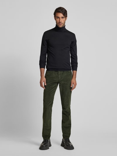 Tommy Hilfiger Straight leg corduroy broek in 5-pocketmodel, model 'DENTON' Olijfgroen - 1