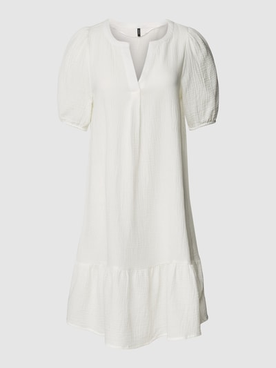 Vero Moda Sukienka o długości do kolan z dekoltem w serek model ‘NATALI’ Złamany biały 2
