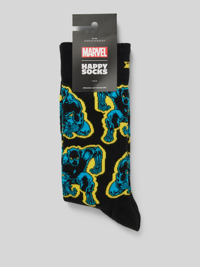 Happy Socks Socken mit Marvel™-Print Modell 'Black Panther' Black 3