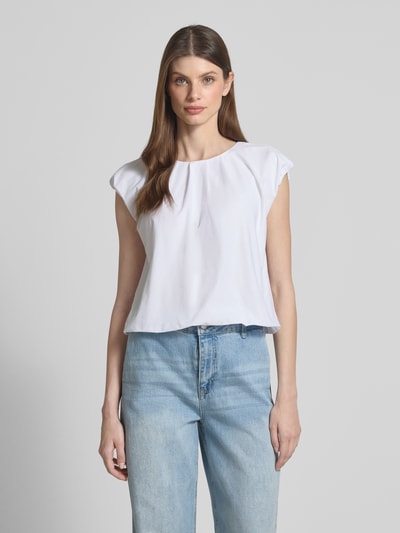 Zero Regular Fit Kurzarmbluse mit Kappärmeln Weiss 4