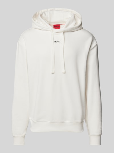 HUGO Hoodie mit Label-Print Modell 'Dapo' Kitt 2