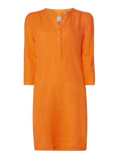 Emily Van den Bergh Kleid aus Leinen mit Dreiviertelärmeln  Orange 1