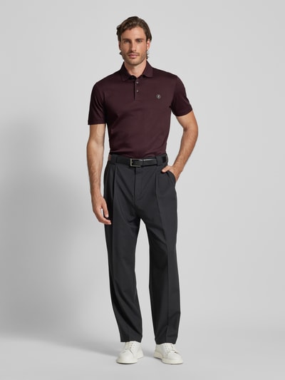 BOSS Slim Fit Poloshirt mit Label-Patch Modell 'Parris' Bordeaux 1