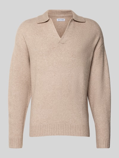 Jack & Jones Gebreide pullover met V-hals, model 'SOHO' Offwhite - 2