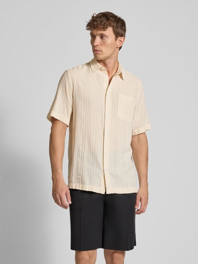 Les Deux Freizeithemd mit Knopfleiste Modell 'Charlie' Sand 4