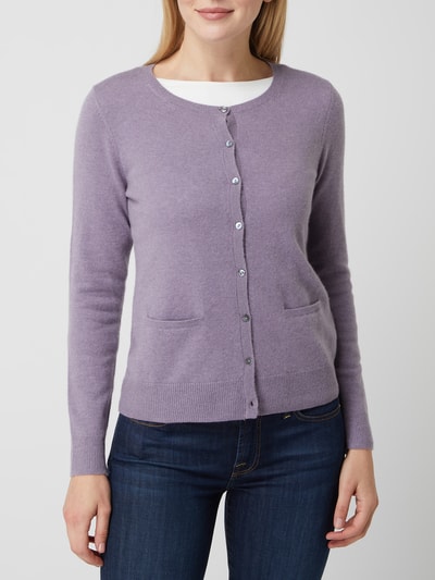 Christian Berg Woman Cardigan van kasjmier  Lavendel gemêleerd - 4