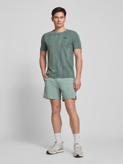 Under Armour Korte regular fit broek met elastische band met label, model 'Vanish' Mintgroen - 1