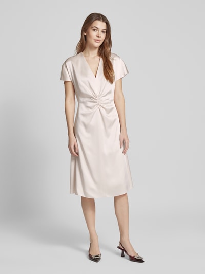 BOSS Midikleid mit V-Ausschnitt Modell 'Dulania' Hellrosa 1