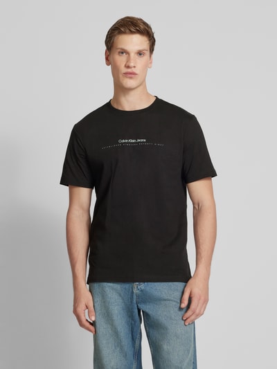 Calvin Klein Jeans T-Shirt mit Label-Print Black 4