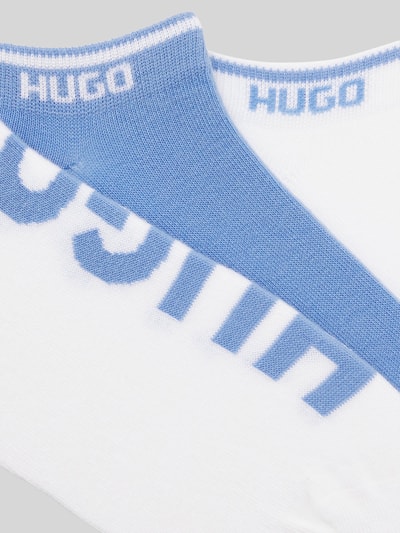 HUGO Skarpety do sneakersów z mieszanki bawełny w zestawie 3 szt. Niebieski 3