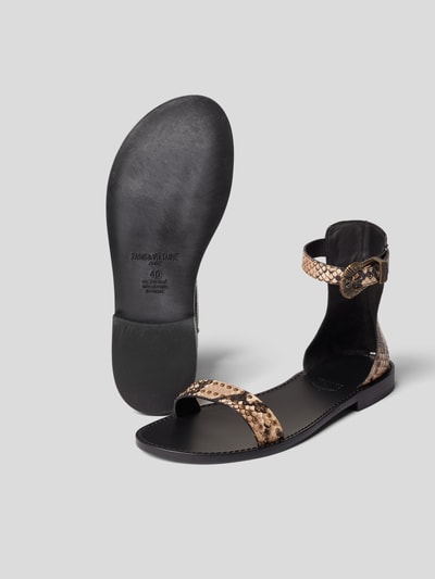 Zadig & Voltaire Sandalen mit Reptil-Optik Hellbraun 4