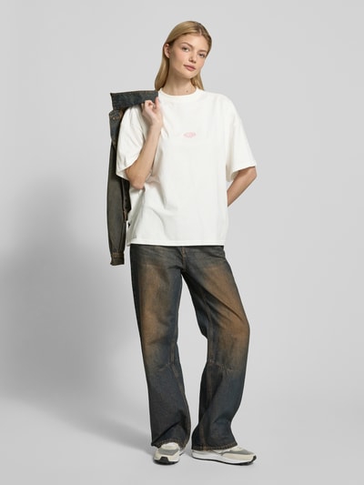 Pegador Oversized T-shirt met labelprint, model 'KIMI' Ecru - 1