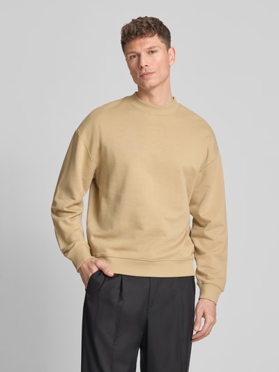 HUGO Regular Fit Sweatshirt aus reiner Baumwolle Modell 'DAPOCREW' Sand 4
