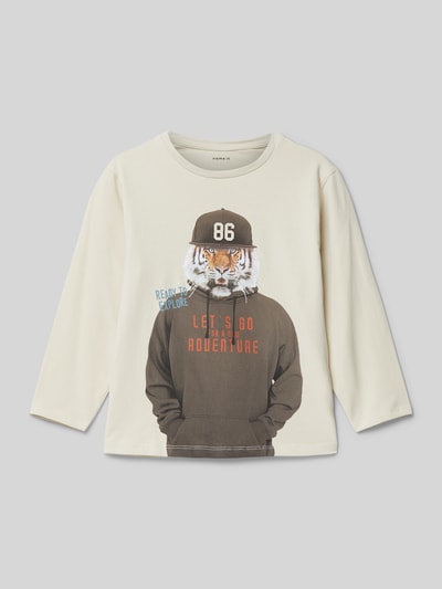 Name It Longsleeve mit Foto-Print Modell 'MOBINNA' Sand 1