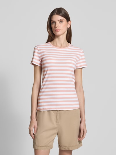 Christian Berg Woman T-shirt in riblook met ronde hals Roze - 4
