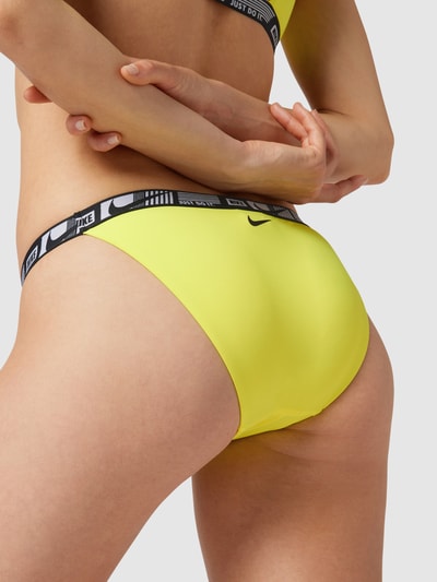 NIKE TRAINING Figi bikini z detalami z logo Neonowy żółty 3