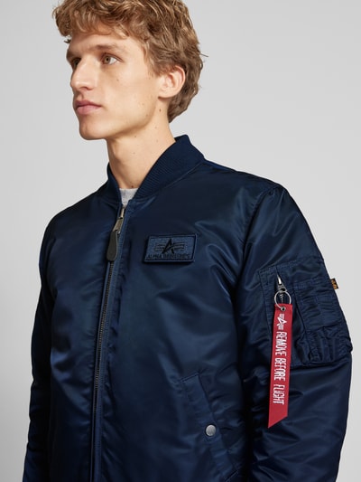 Alpha Industries Bomberjacke mit Stehkragen Blau 3