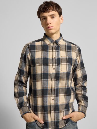 Blend Regular fit vrijetijdsoverhemd met button-downkraag, model 'DAG’ Donkerblauw - 3