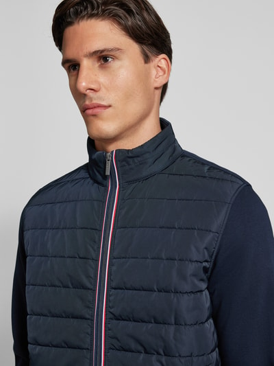 bugatti Sweatjacke mit Kontraststreifen Marine 3