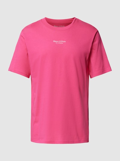 Marc O'Polo T-shirt met labelprint Felroze - 2