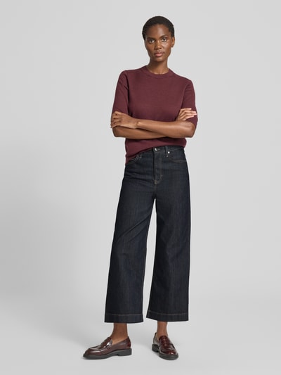 s.Oliver BLACK LABEL Jeansy z wysokim stanem z mieszanki bawełny  Ciemnoniebieski 1