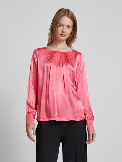 s.Oliver BLACK LABEL Regular Fit Blusenshirt mit gelegten Falten Pink 4