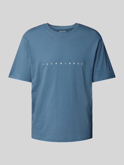 Jack & Jones T-shirt z nadrukiem z logo model ‘STAR’ Oceaniczny 1