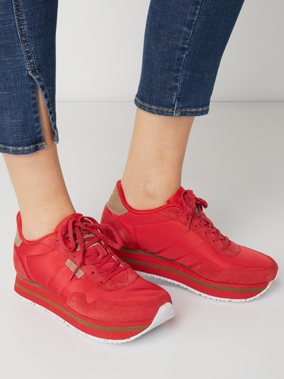 WODEN Sneaker 'Nora' met plateauzool Rood - 3