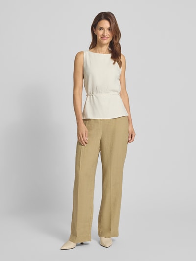 Neo Noir Blusentop aus Viskose-Leinen-Mix Modell 'Nassa' Beige 1