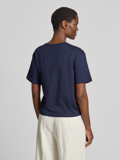 Christian Berg Woman T-Shirt mit Knoten-Detail und Rundhalsausschnitt Dunkelblau 5
