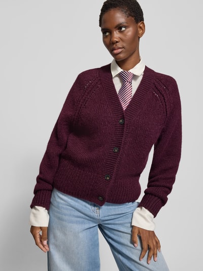 Closed Strickjacke aus Alpaka-Mix mit Woll-Anteil Pflaume 3