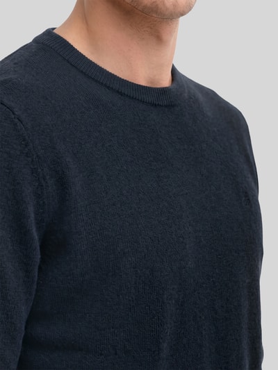 Marc O'Polo Regular Fit Pullover aus Baumwoll-Mix mir Schurwoll-Anteil Marine 3