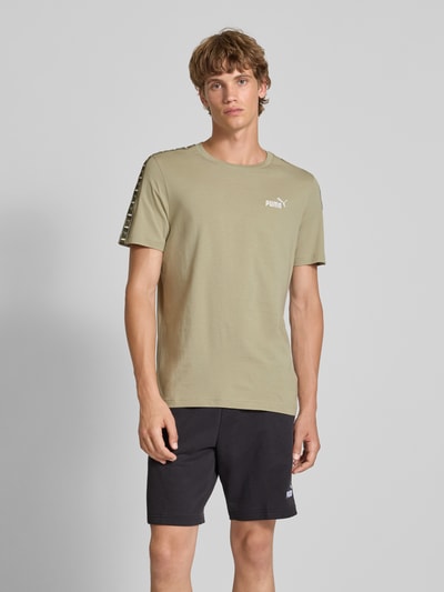 PUMA PERFORMANCE T-shirt met labelstitching en ronde hals Lichtgroen - 4