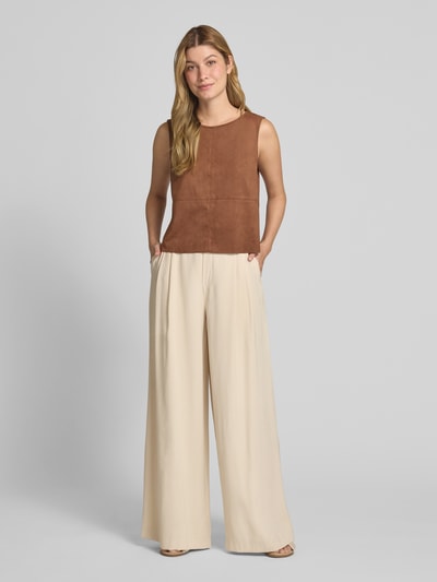 Christian Berg Woman Regular Fit Blusentop mit Rundhalsausschnitt Schoko 1