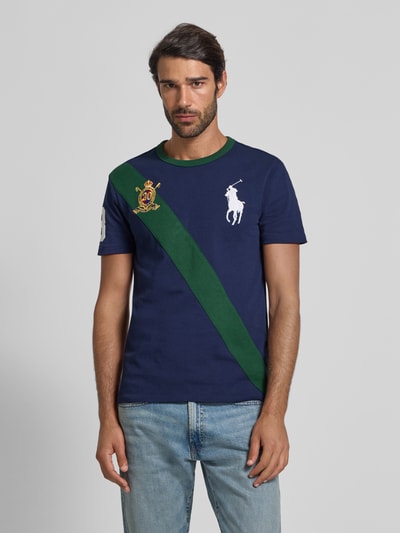 Polo Ralph Lauren T-shirt met labelstitching Marineblauw - 4