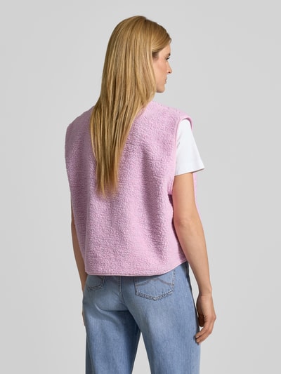 American Vintage Weste mit Rundhalsausschnitt Modell 'HOKTOWN' Hellrosa Melange 5