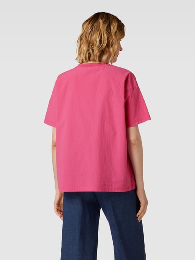 Jake*s Casual T-Shirt mit Statement-Patch Rosa 5