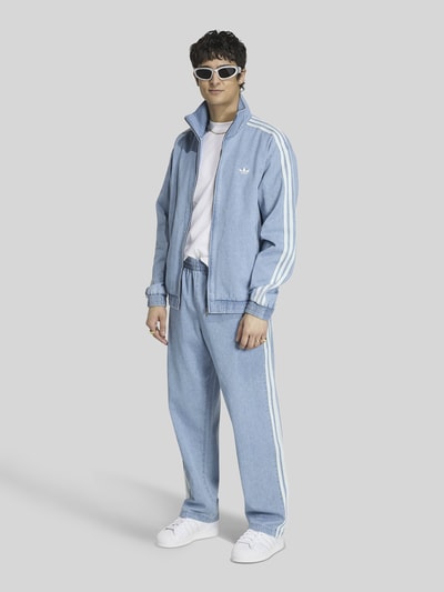 adidas Originals Loose Fit Trainingsjacke aus Baumwoll-Mix Modell 'FIREBIRD' Jeansblau 1