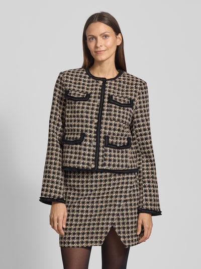 YAS Kurtka o kroju slim fit z efektem bouclé model ‘VISMO’ Czarny 4