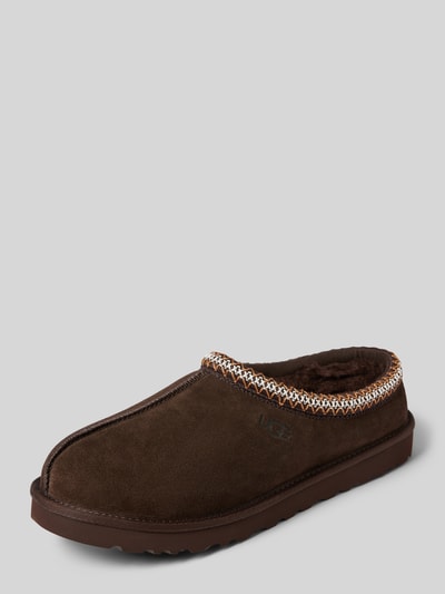 UGG Pantoffels met rand Donkerbruin - 1