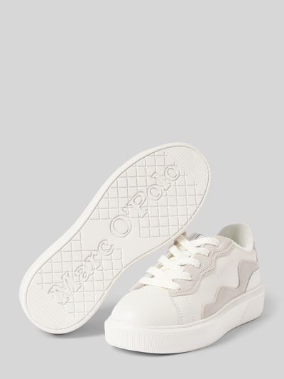 Marc O'Polo Low Top Sneaker aus edlem Rindleder Weiss 4