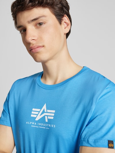 Alpha Industries T-Shirt mit Label-Print Hellblau 3