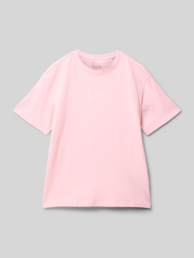 KARL KANI T-Shirt mit Logo-Stitching Rosa 1