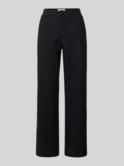 Gina Tricot Wide leg linnen broek met steekzakken Zwart - 2