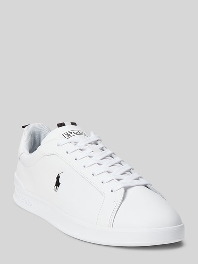 Produktfoto, Low Top Sneaker aus Glattleder von Polo Ralph Lauren, biały, zaokrąglony nosek, płaski obcas, logo, sznurowany, skóra licowa