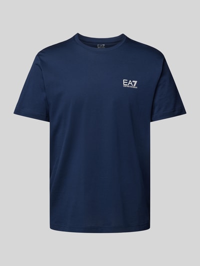 EA7 Emporio Armani T-shirt met labelprint Donkerblauw - 2