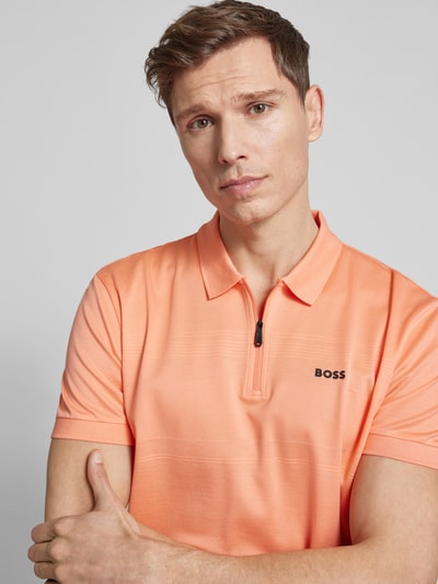 BOSS Green Poloshirt mit Label-Detail Modell 'Philix' Lachs 3