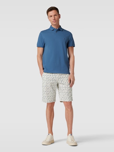 Tommy Hilfiger Poloshirt mit Label-Stitching Ozean Blau 1